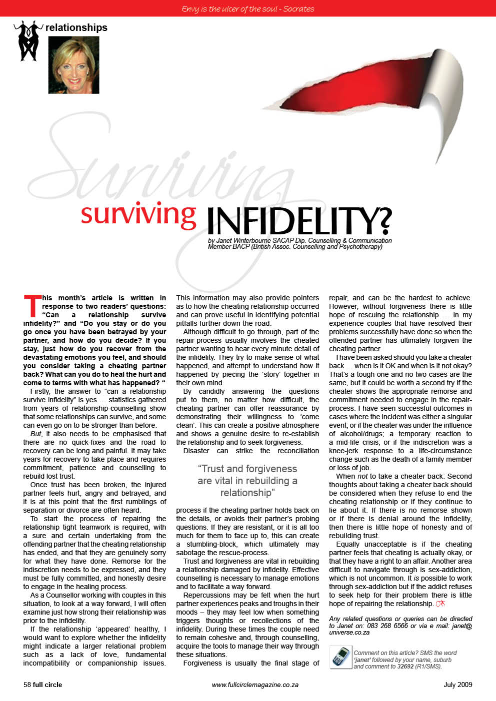 Surviving Infidelity Psychologist Cape Town